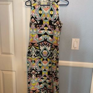Geometric print bodycon dress